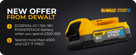 Get the DeWalt DCBP034-XJ 18V POWERSTACK Battery for 50% off or FREE