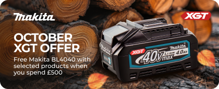 OCTOBER XGT REDEMPTION: Free Makita BL4040 with selected products when you spend £500