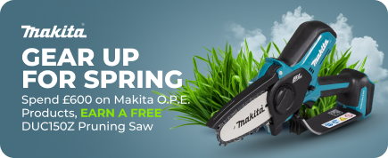 Gear up for Spring: Spend £600 on Makita O.P.E. Products, earn a free DUC150Z Pruning Saw