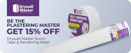 Be the Plastering Master: Get 15% off Drywall Master Scrim Tape & Rendering Mesh