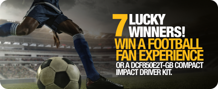 Win a Football Fan Experience or Impact Driver Kit with DeWALT