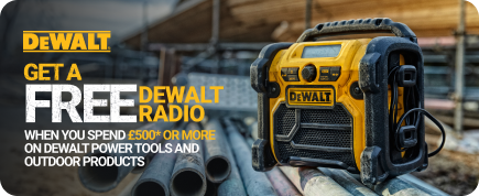 Free DeWALT Radio when you spend £500 or more on DeWALT products