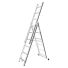 Hymer 7004730 AluPro Black Line Fixed Stabiliser Bar Combination Ladder - 3x10 Rung