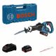 Bosch GSA 18V-32 Reciprocating Saw +2x 5Ah Batt. Charger,Case