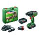 Bosch 06039B5175 AdvancedImpact 18V Cordless Brushless Combi drill With  2 x 2.5Ah Batteries, Charger & Case