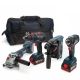 Bosch 0615990M2B 18V 4 Piece Cordless Power Tool Kit with 3 x 4.0Ah Batteries, Charger & Tool Bag