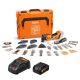 Fein AMM 700 Max Top AS 18V AMPShare Brushless Oscillating Multi Tool With 60 Piece Accessories, 1 x 5.0Ah Battery, Charger in Carry Case