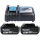 Makita Genuine BL1850 18V 5.0Ah Li-Ion LXT Battery Twin Pack With DC18RC Charger