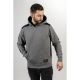 Caterpillar Logo Panel Hooded Sweatshirt - Size: XX Colour: Dark Heather Grey