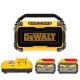 DeWalt DCR011 18V / 54v XR Cordless Premium Bluetooth Speaker With 2 x 9.0Ah FlexVolt Batteries & Charger