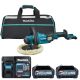 Makita PV001GD201 40Vmax XGT 180mm Cordless Brushless Polisher With 2 x 2.5Ah Batteries, Charger & Bag