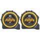 TOUGH MASTER 8m/26ft Tape Measure 25mm Wide Pack of 2