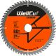 WellCut® TCT Extreme Mitre Saw Table Saw Blade 216mm x 30mm x 60T, Suitable for LS0815, DWS777, DWS774 (WC-M2163060)