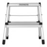 TOUGH MASTER Folding Step Ladder Double-Sided 2 Step Aluminium Step Stool with Anti-Slip Feet - 150 Kiliograms (TM-FSS2)