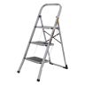 TOUGH MASTER Steel Step Ladder Folding Step Stool with Handrail & Wide Platform - 3 Steps (TM-SSL3)