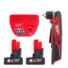 Milwaukee C12RAD 12V Cordless Right Angle Drill With 2 x 6.0Ah Batteries & Charger